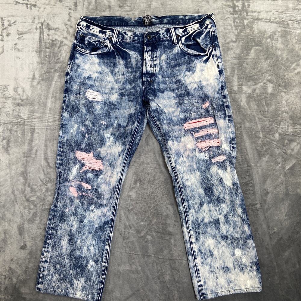 PRPS Distressed Straight Jeans Men's Size 40 Blue Denim